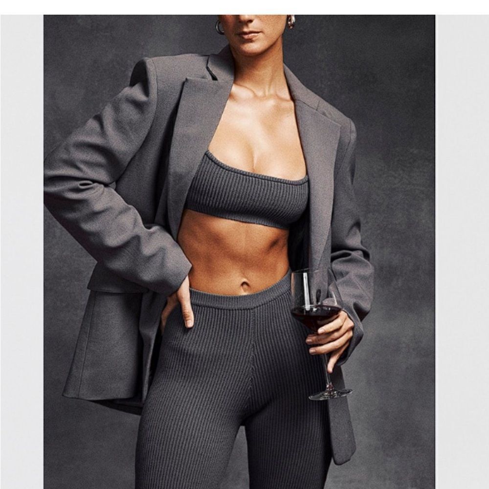 House of CB Aline Dark Grey Oversized Blazer XS